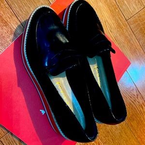 Black Patent Platform Loafers